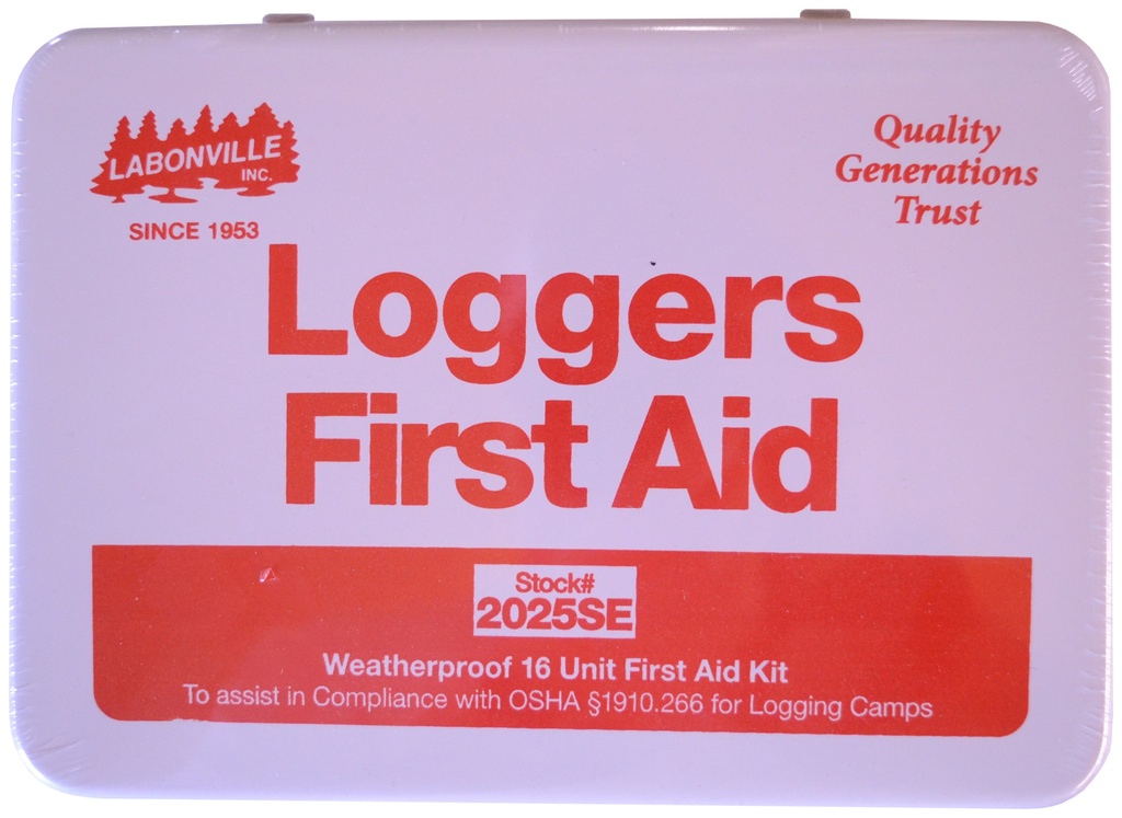 Labonville - 16 Unit Weatherproof Loggers First-Aid Kit | Assists in OSHA 1910.266 Compliance [2025SE]