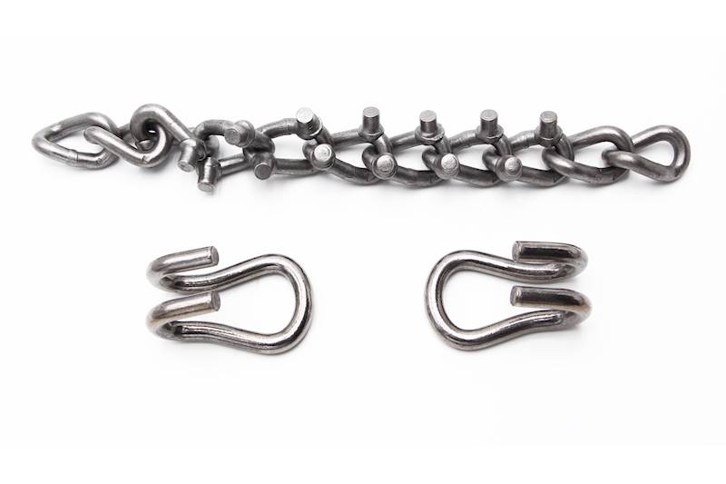 Trygg - Square Stud Cross Chain | 6mm (1/4", 10 Link)